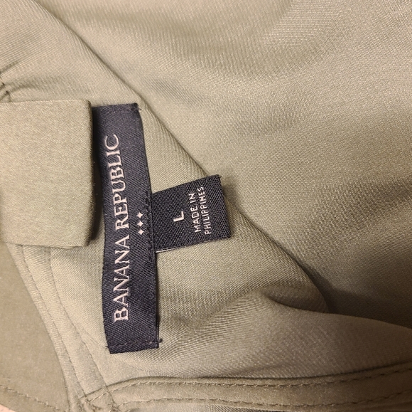 Banana Republic  Olive Green Bow Tie  Back Top - Picture 13 of 15